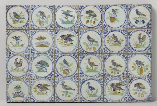 Field of Twenty-Four Tiles with Birds