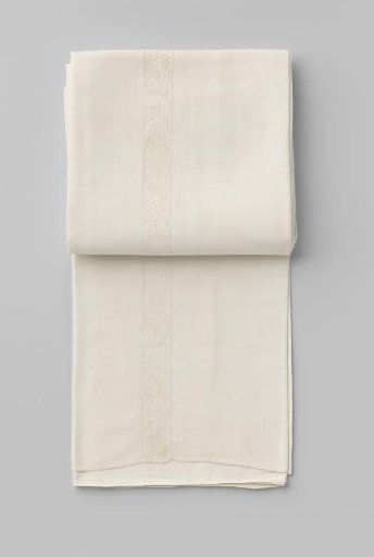 Linen with a bobbin lace insert and a mark and date NW and 1694