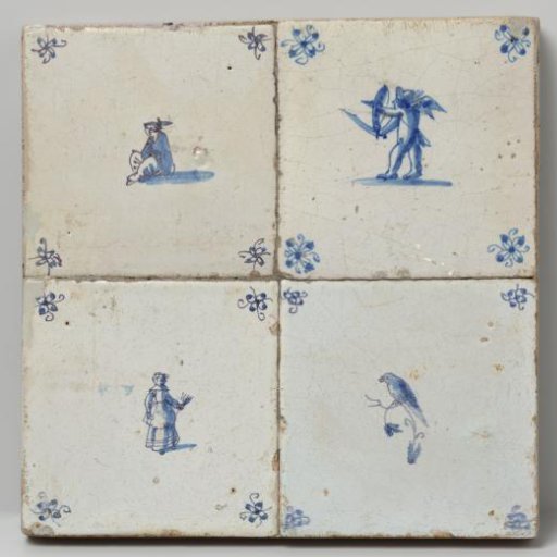 Panel of four tiles