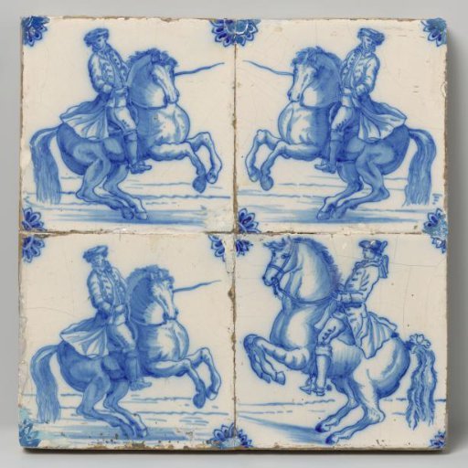 Panel of four tiles
