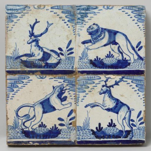 Field of four animal tiles