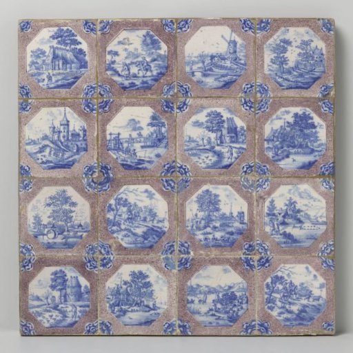 Field of sixteen tiles