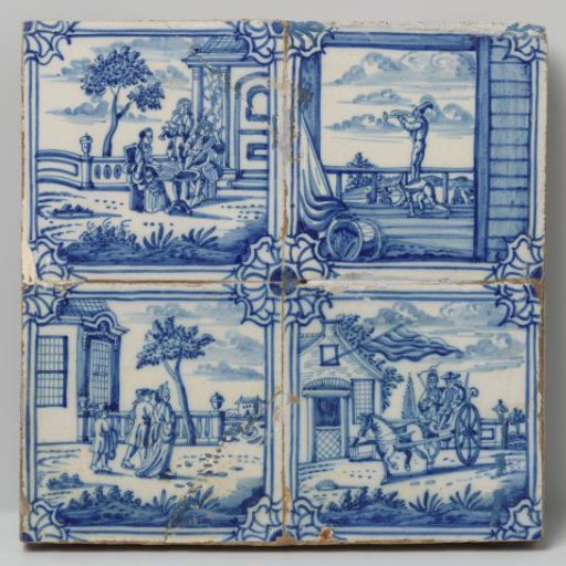 Field of four genre tiles
