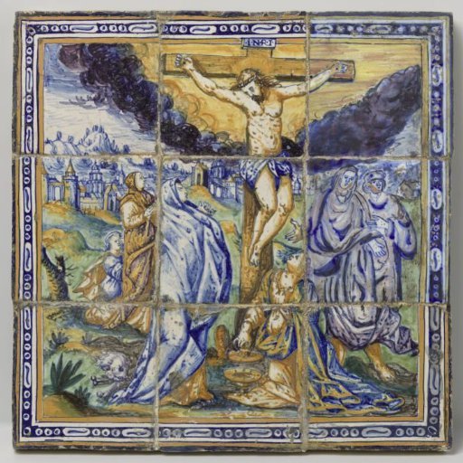 Tile panel with the Crucifixion