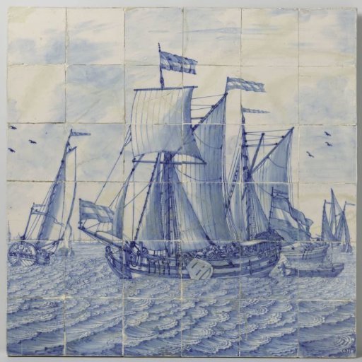 Tile Panel with a Seascape