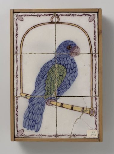 Tile Panel with a Parrot