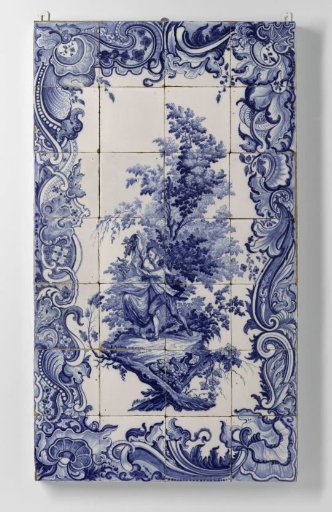 Three tile panels with the seasons Autumn, Summer and Spring