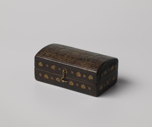 Long chest decorated with flowers and birds