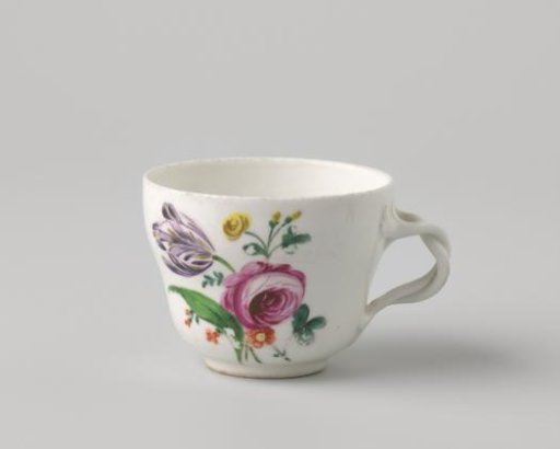Cup with a bouquet and flower sprays
