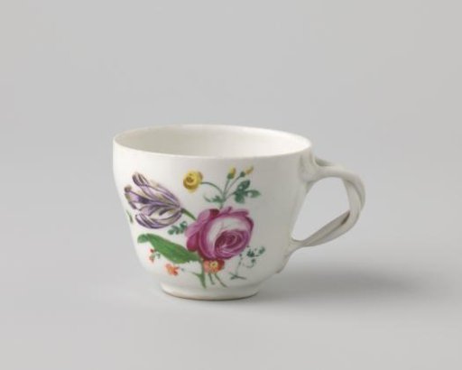 Cup with a bouquet and flower sprays