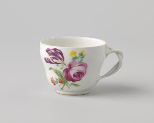 Cup with a bouquet and flower sprays