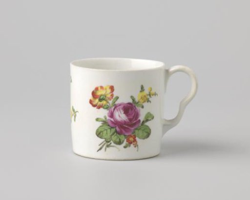 Cup with a bouquet and flower sprays