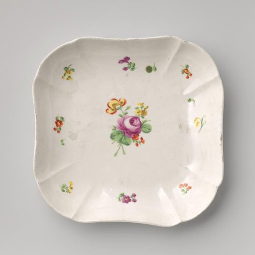 Dish with a bouquet and flower sprays