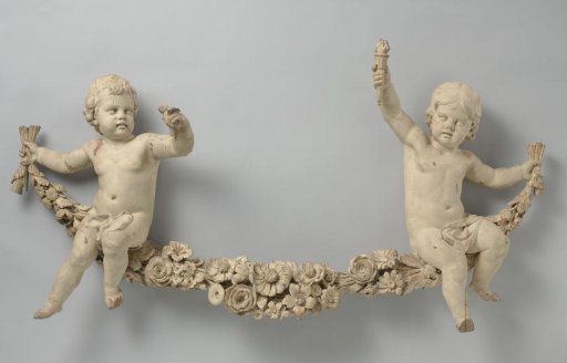 Two Children on a Garland of Flowers