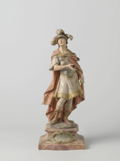 Saint figure in pseudo-Roman soldier's costume