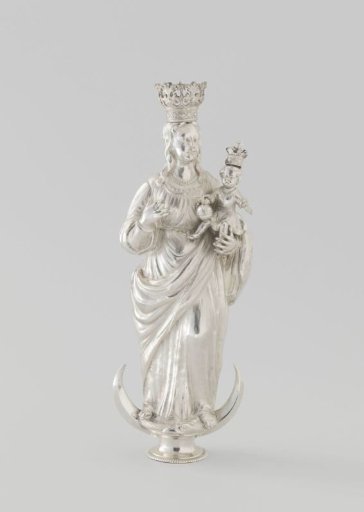 Staff finial in the form of Mary with child