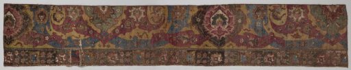 Fragment of the left edge of an oriental carpet