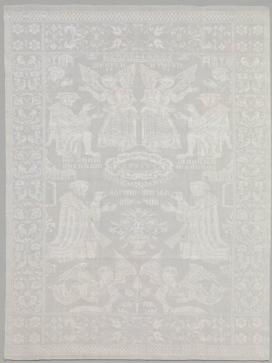 Table napkin with the history of Abraham