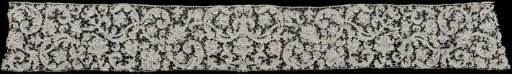Strip of Needle Lace with Floral Scrolls