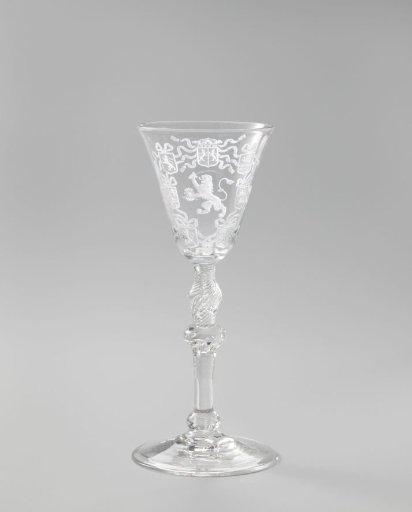 Slingerglass with the arms of the States-General and the Seven United Netherlands
