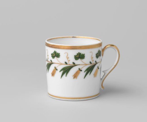 Cup with a border of grapevines and flowers