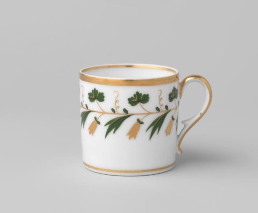 Cup with a border of grapevines and flowers
