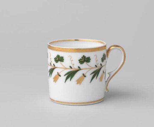 Cup with a border of grapevines and flowers