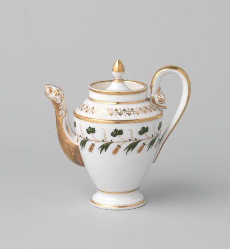 Teapot with a foliate scroll