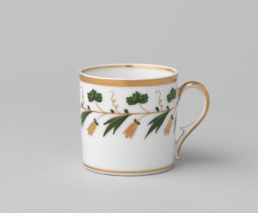 Cup with a border of grapevines and flowers