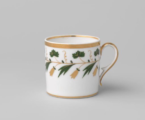 Cup with a border of grapevines and flowers