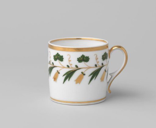 Cup with a border of grapevines and flowers