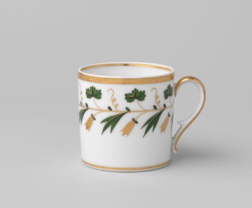 Cup with a border of grapevines and flowers