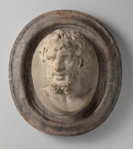 Oval Medallion with the Head of Silenus (?)
