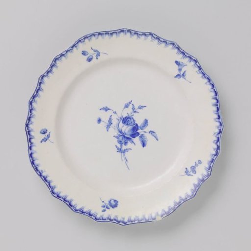 Plate with a bouquets and flowers