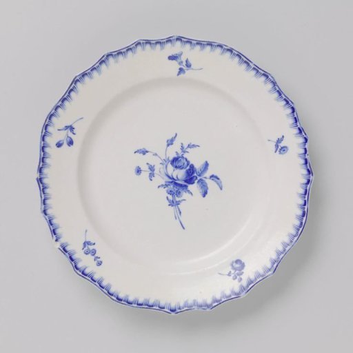 Plate with a bouquets and flowers