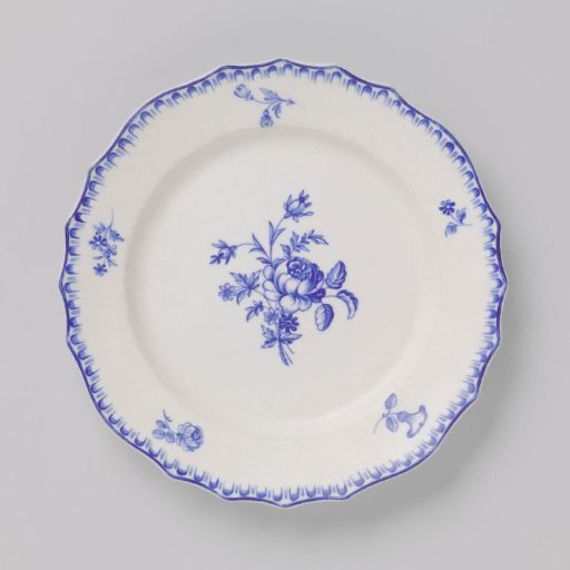 Plate with a bouquets and flowers