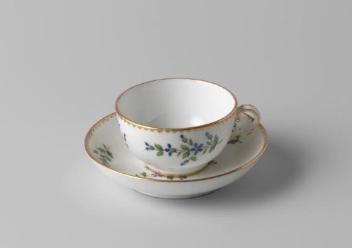 Cup with flower sprays