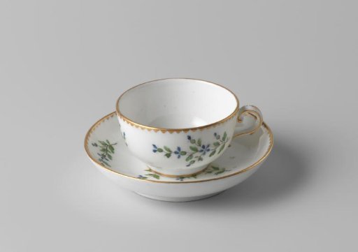 Cup with flower sprays