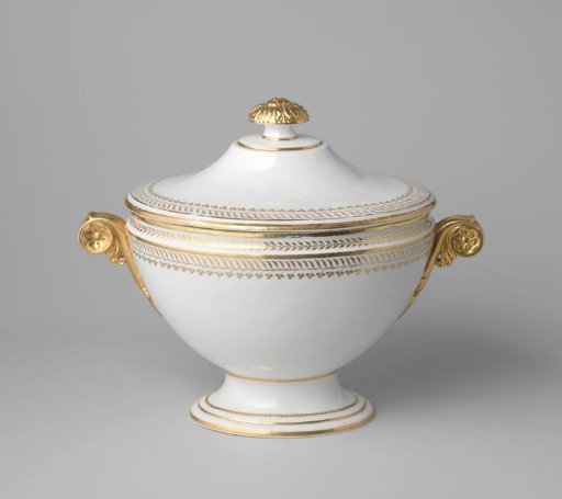 Tureen with stylized floral scrolls
