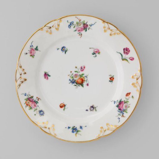 Plate with Bouquets and Flower Sprays