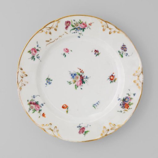 Plate with Bouquets and Flower Sprays