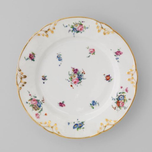 Plate with Bouquets and Flower Sprays