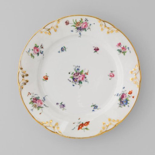 Plate with Bouquets and Flower Sprays
