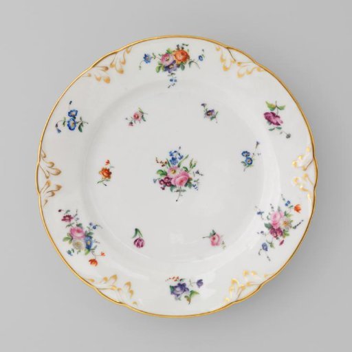 Plate with Bouquets and Flower Sprays