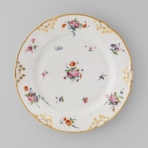 Plate with Bouquets and Flower Sprays