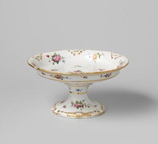 Tazza (Dish on Foot) with Bouquets and Flower Sprays