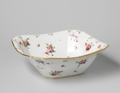 Dish with bouquets and flower sprays