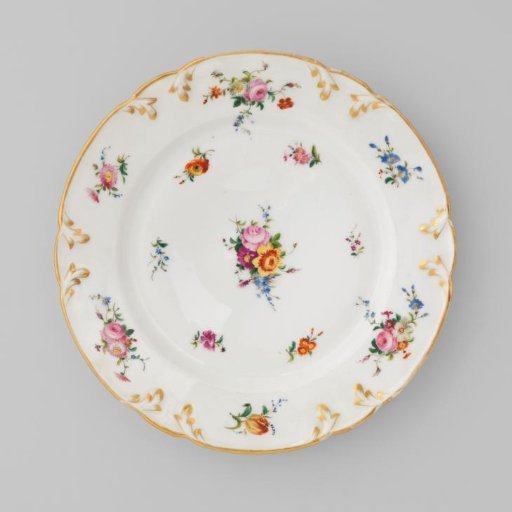 Plate with Bouquets and Flower Sprays