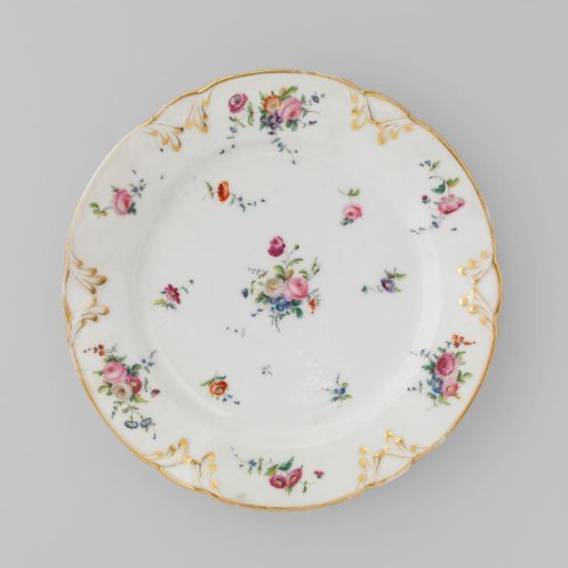 Plate with Bouquets and Flower Sprays