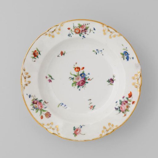 Plate with Bouquets and Flower Sprays